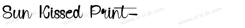 Sun Kissed Print字体转换